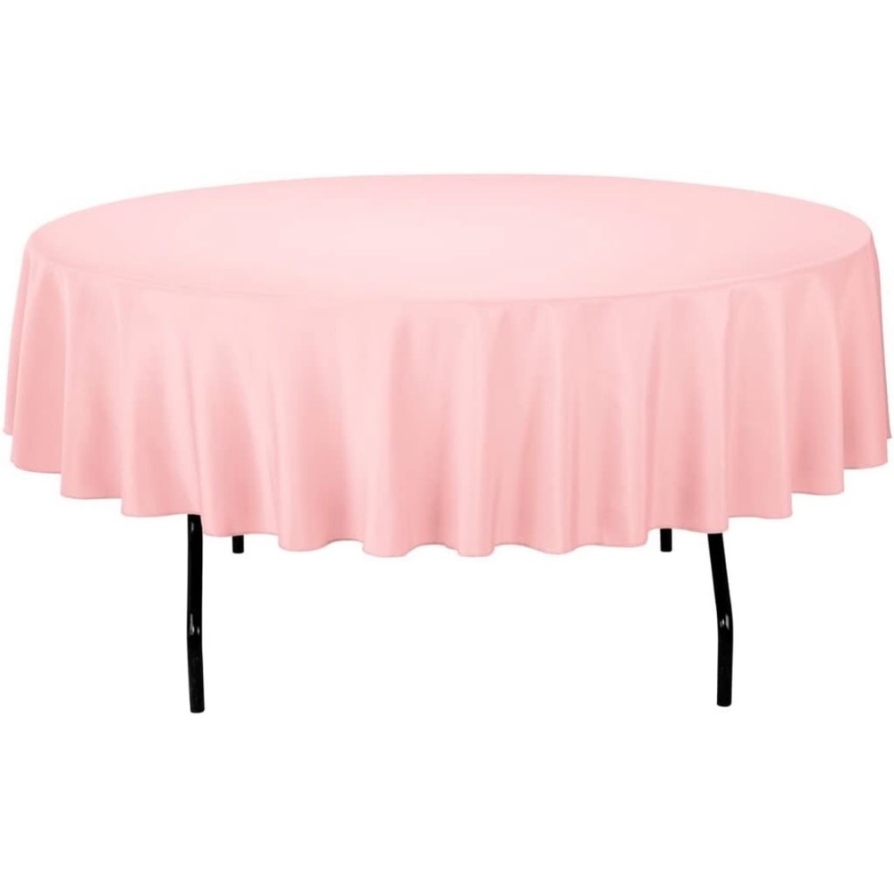 Gee Di Moda Tablecloth - 90" Inch Round Tablecloths Set of 3 PINK
